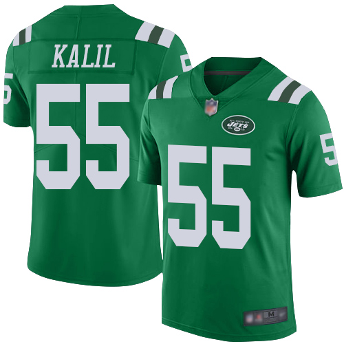 New York Jets Limited Green Youth Ryan Kalil Jersey NFL Football #55 Rush Vapor Untouchable->youth nfl jersey->Youth Jersey